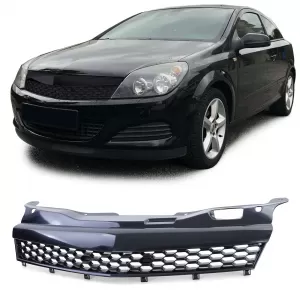 Sport honeycomb grille without emblem black for Opel Astra H GTC TwinTop 05-10