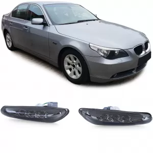 LED side indicators black smoke suitable for BMW E46 E60 E61 X3 E83