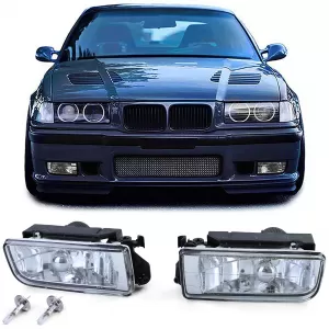 image-8-Clear glass fog light set suitable for 3 Series BMW E36 including M3 90-99