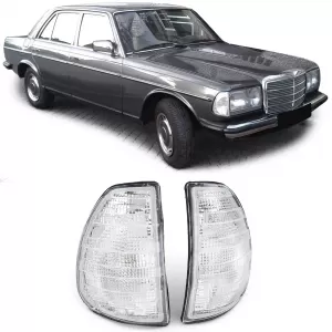 White Indicator Set Left Right for Mercedes W123 C123 S123 76-85