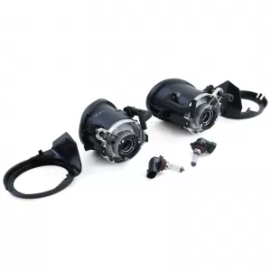 Clear glass fog lights black smoke fits for BMW E39 E46 with M bumper