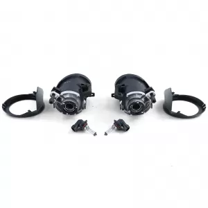 Clear glass fog lights black smoke fits for BMW E39 E46 with M bumper