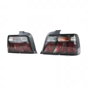 Clear Glass Tail Lights Black Smoke Set for 3 Series BMW E36 Sedan 1990-1999
