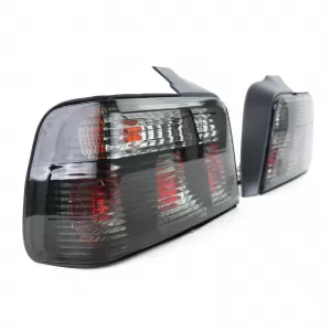 Clear Glass Tail Lights Black Smoke Set for 3 Series BMW E36 Sedan 1990-1999
