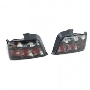 Clear Glass Tail Lights Black Smoke Set for 3 Series BMW E36 Sedan 1990-1999