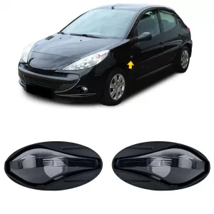 Clear glass side indicator black for Peugeot 107 206 SW CC 307 407 607 Toyota Aygo