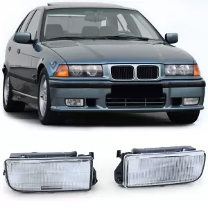 Fog light pair fits BMW E36 Sedan Coupe Convertible Compact Touring