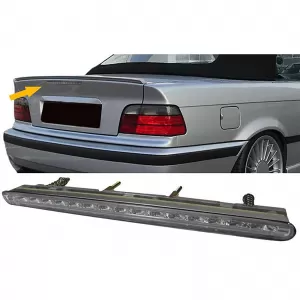 Third LED brake light clear glass chrome fits for 3 Series BMW E36 Convertible 1996-1999