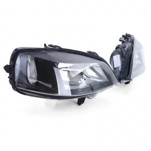 Klarglas Scheinwerfer Schwarz Set Rechts Links für Opel Astra G 1997-2004
