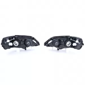 Klarglas Scheinwerfer Schwarz Set Rechts Links für Opel Astra G 1997-2004