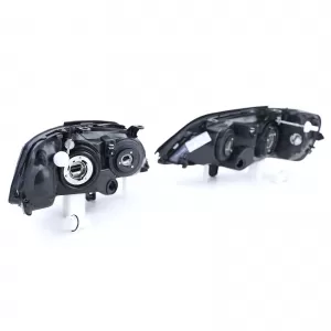 Klarglas Scheinwerfer Schwarz Set Rechts Links für Opel Astra G 1997-2004