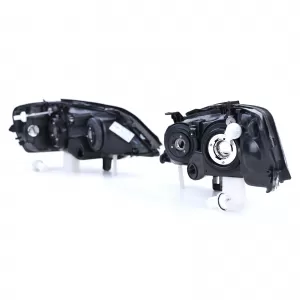 Klarglas Scheinwerfer Schwarz Set Rechts Links für Opel Astra G 1997-2004