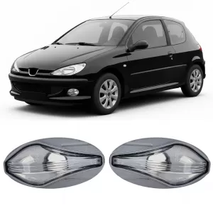 Clear glass side indicator set chrome for Peugeot 107 206 307 407 607 Partner Expert