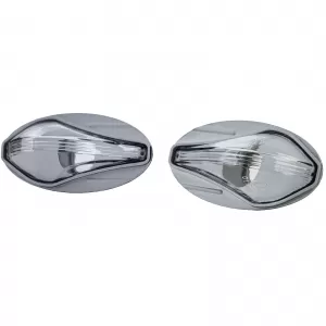 Clear glass side indicator set chrome for Peugeot 107 206 307 407 607 Partner Expert