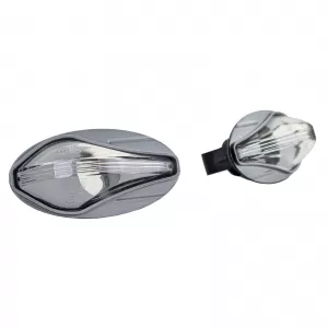 Clear glass side indicator set chrome for Peugeot 107 206 307 407 607 Partner Expert