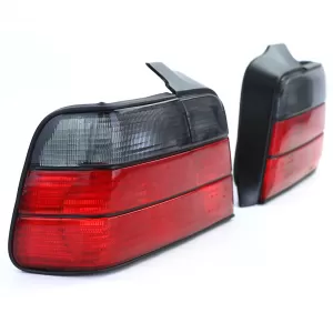 Tail lights Red Black Smoke Set suitable for 3 Series BMW E36 Sedan 90-99