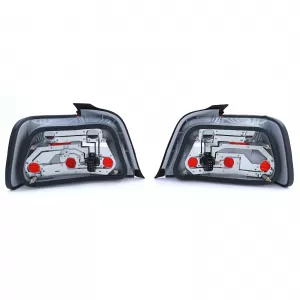 Tail lights Red Black Smoke Set suitable for 3 Series BMW E36 Sedan 90-99