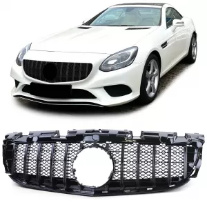 Sport grille glossy black suitable for Mercedes SLC R172 Facelift 2016-2021