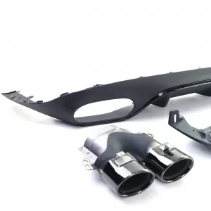 Diffusore posteriore sportivo con terminali di scarico neri adatto per Mercedes E-Class C238 Coupe Cabriolet-image-6209792