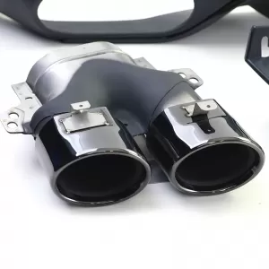 Diffusore posteriore sportivo con terminali di scarico neri adatto per Mercedes E-Class C238 Coupe Cabriolet-image-6209794