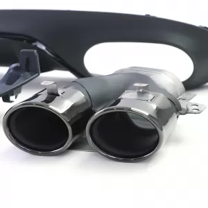 Diffusore posteriore sportivo con terminali di scarico neri adatto per Mercedes E-Class C238 Coupe Cabriolet-image-6209795