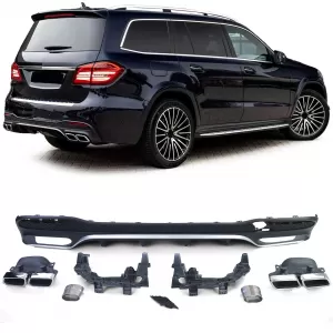 image-30-Sport hátsó diffúzor szett króm kipufogóvégekkel Mercedes GLS X166 15-19