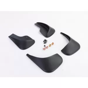 Mud flap set front and rear black for VW Caddy III IV V 04-22
