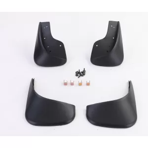 Mud flap set front and rear black for VW Caddy III IV V 04-22