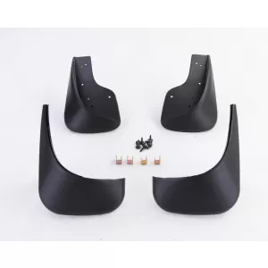 Mud flap set front and rear black for VW Caddy III IV V 04-22