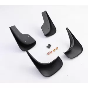 Mud flap set front and rear black for VW Caddy III IV V 04-22