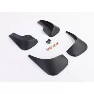 Mud flap set front and rear black for VW Caddy III IV V 04-22
