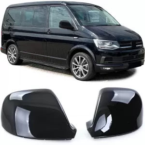 image-72-Mirror caps for replacement Gloss Black for VW Bus T5.2 T6 T6.1 Amarok
