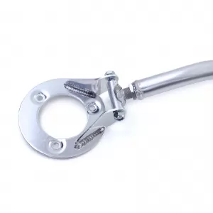 Polished front aluminum strut brace suitable for 3 Series BMW E36 6 cyl 320i 325i 90-99