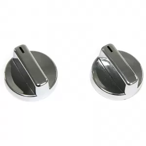 Rotary control switch for ventilation heating chrome 2 pieces suitable for BMW 3 Series E36