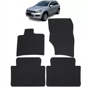 image-40-Car Rubber Floor Mats Black Premium Set for VW Touareg II Type 7P 2010-2018