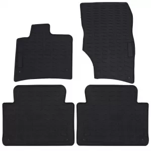 Car Rubber Floor Mats Black Premium Set for VW Touareg II Type 7P 2010-2018-image-6210246