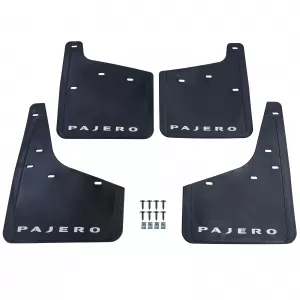 Premium mud flap set front and rear fits Mitsubishi Pajero 07-21