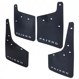 Premium mud flap set front and rear fits Mitsubishi Pajero 07-21