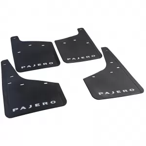 Premium mud flap set front and rear fits Mitsubishi Pajero 07-21