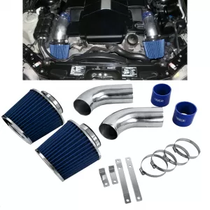 Kit de admisie cu filtru de aer sportiv albastru, potrivit pentru Mercedes S W220 99-05 S320 S430