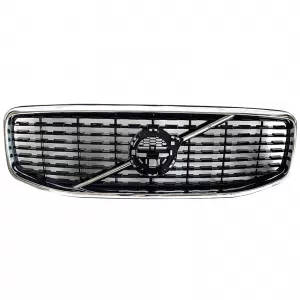 Griglia del radiatore nera lucida con cornice cromata adatta per Volvo XC60 II 2017-2021-image-6210294