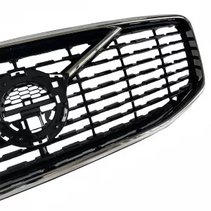 Griglia del radiatore nera lucida con cornice cromata adatta per Volvo XC60 II 2017-2021-image-6210297