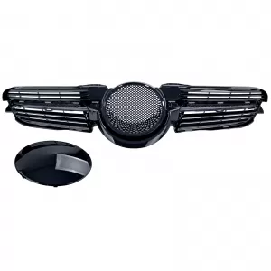 Griglia del radiatore nera lucida adatta per Mercedes SLK R171 2004-2007 pre-facelift-image-6210334