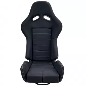 Sedile sportivo Hardcover Nero con cuciture grigie adatto per SimRig-image-6210377