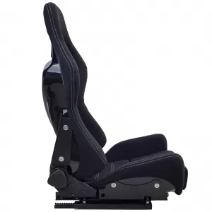 Sedile sportivo Hardcover Nero con cuciture grigie adatto per SimRig-image-6210379