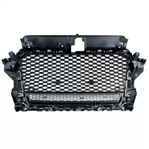 Griglia sportiva a nido d'ape nera lucida e argento adatta per Audi A3 tipo 8V 12-16-image-6210400
