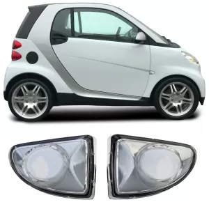 Side indicator set clear glass white for Smart ForTwo Cabrio Coupe 451 2007-2015