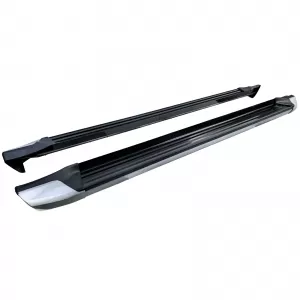 Pedane laterali in alluminio protezione argento nero adatte per VW Amarok 2010-2022-image-6210470