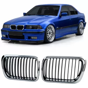 Sport front grille black chrome for 3 Series BMW E36 Facelift 1996-2000