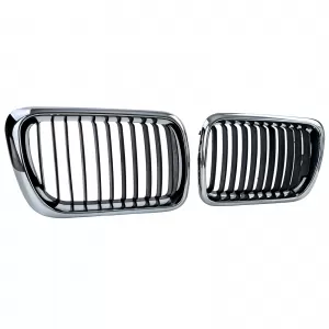 Sport front grille black chrome for 3 Series BMW E36 Facelift 1996-2000